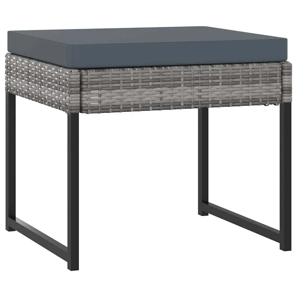 Outdoor Dining Set 13 Piece Poly Rattan Furniture Grey with Cushions