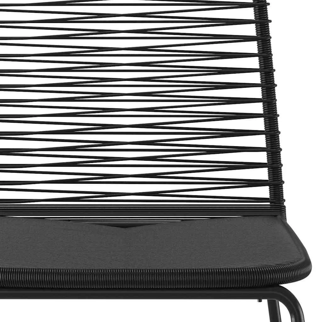 Outdoor Chairs 4 pcs Poly Rattan Black Garden Patio Dining Seating Set