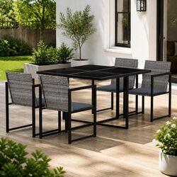 Enjoy Meals Outside with 5-Piece Dining Set