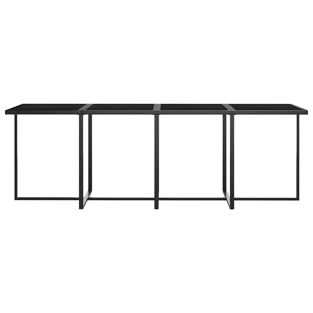 Outdoor Dining Set Grey Rattan 9 Piece Patio Garden Furniture with Cushions
