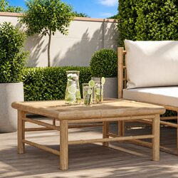 Your Ideal Bamboo Outdoor Garden Table 65x65x30cm in Brown