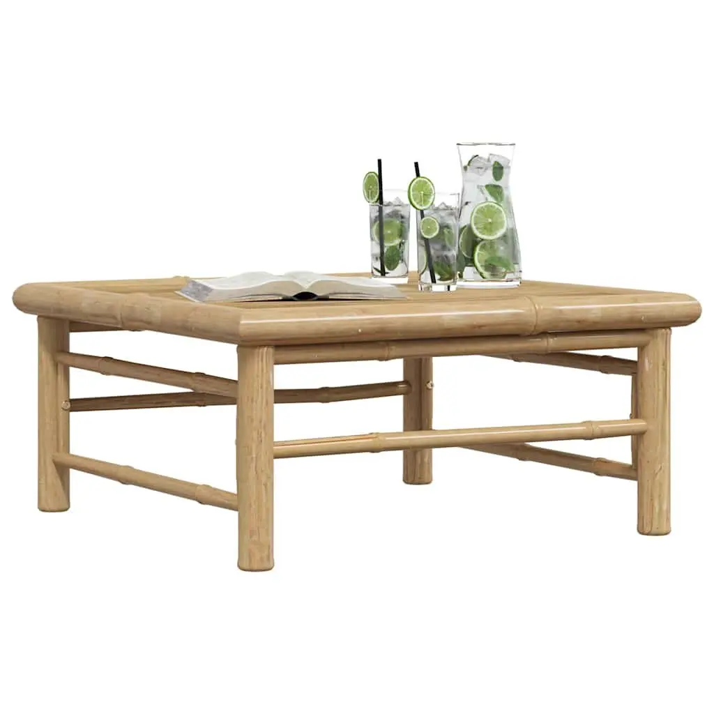 Bamboo Outdoor Garden Table 65x65x30cm in Brown