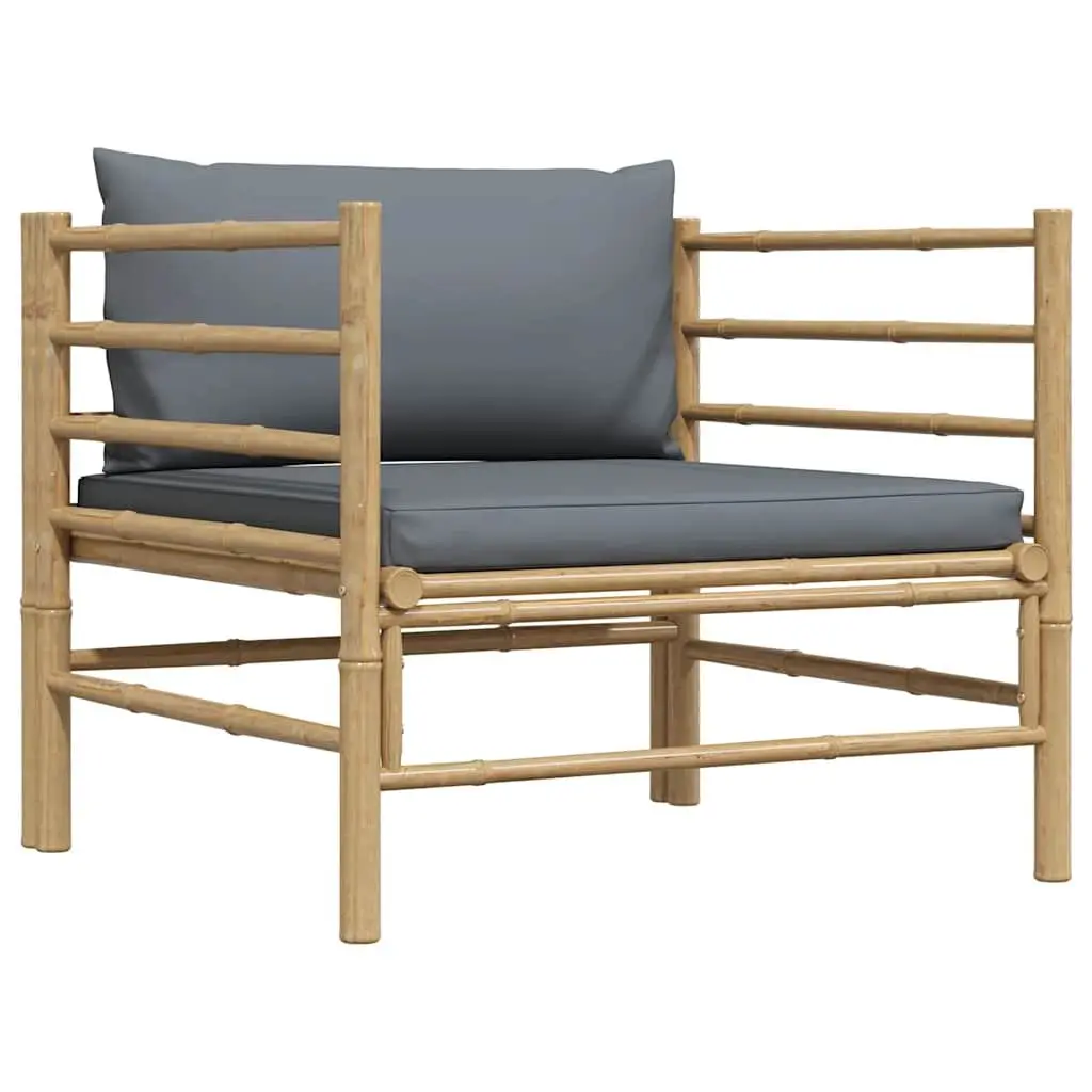 Garden Sofa Modular Outdoor Lounge Seating with Dark Grey Cushions
