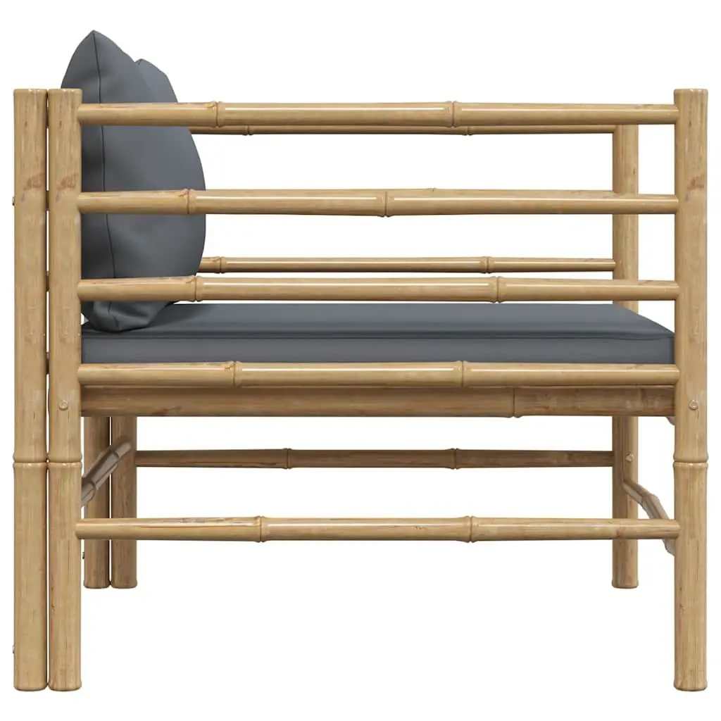 Garden Sofa Modular Outdoor Lounge Seating with Dark Grey Cushions