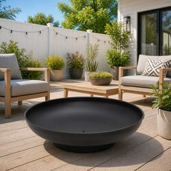 Your 57cm Black Fire Pit for Outdoor Enjoyment