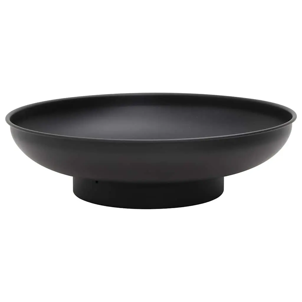 Fire Pit 57cm Outdoor Garden Patio Heating Bowl Steel Black Backyard Fireplace