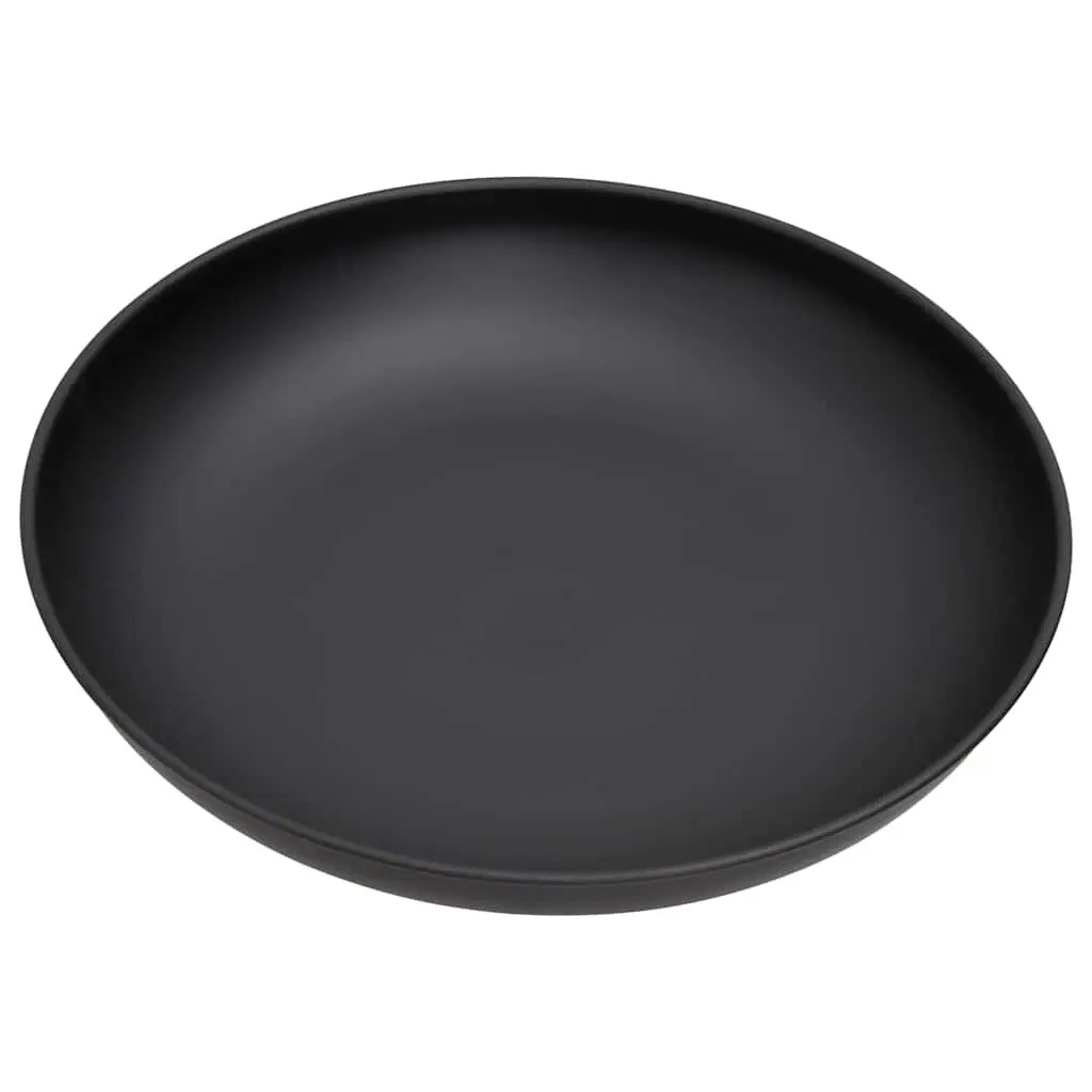 Fire Pit 57cm Outdoor Garden Patio Heating Bowl Steel Black Backyard Fireplace