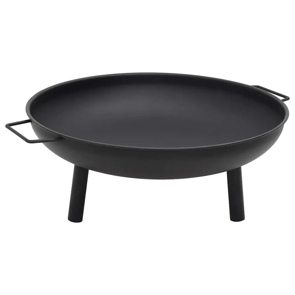 Fire Pit 67.5x58x22.5 cm Garden Patio Outdoor Steel Black Bowl Heating