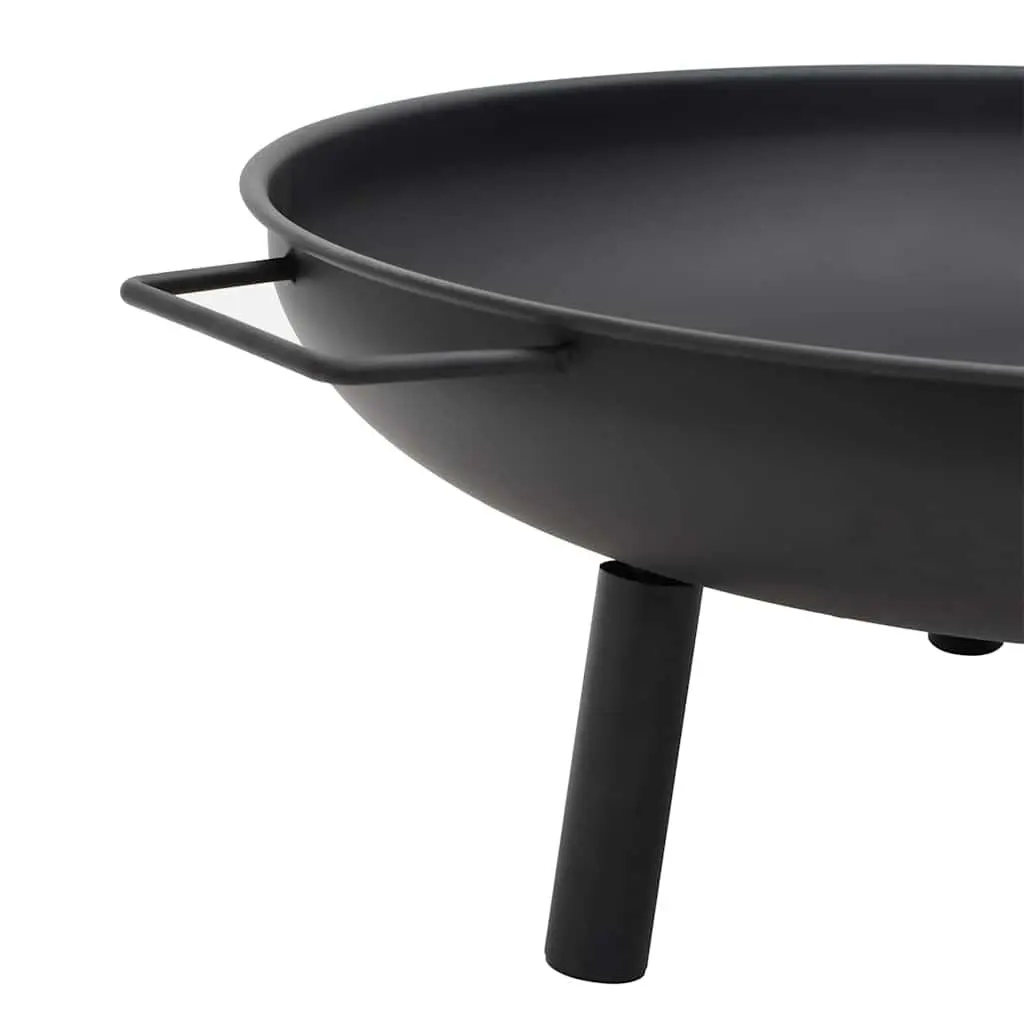 Fire Pit 67.5x58x22.5 cm Garden Patio Outdoor Steel Black Bowl Heating