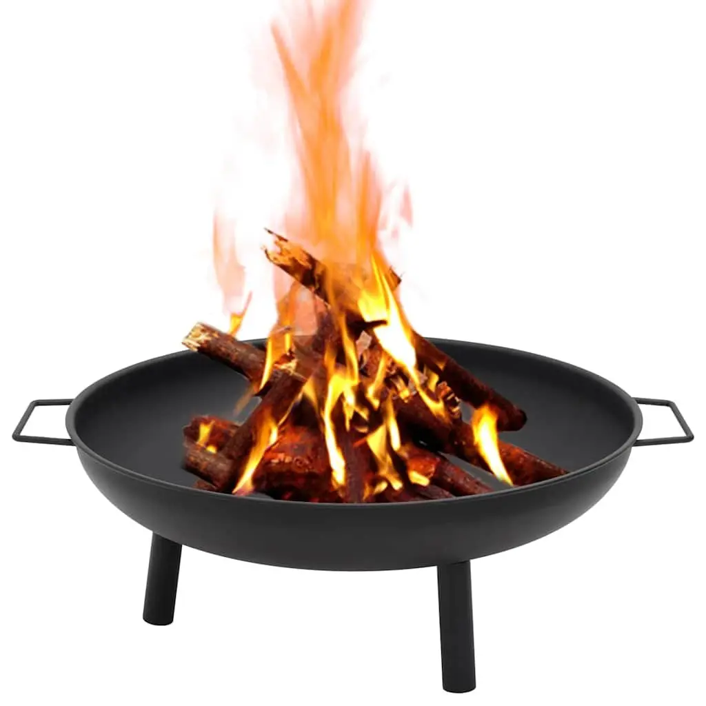 Fire Pit 67.5x58x22.5 cm Garden Patio Outdoor Steel Black Bowl Heating