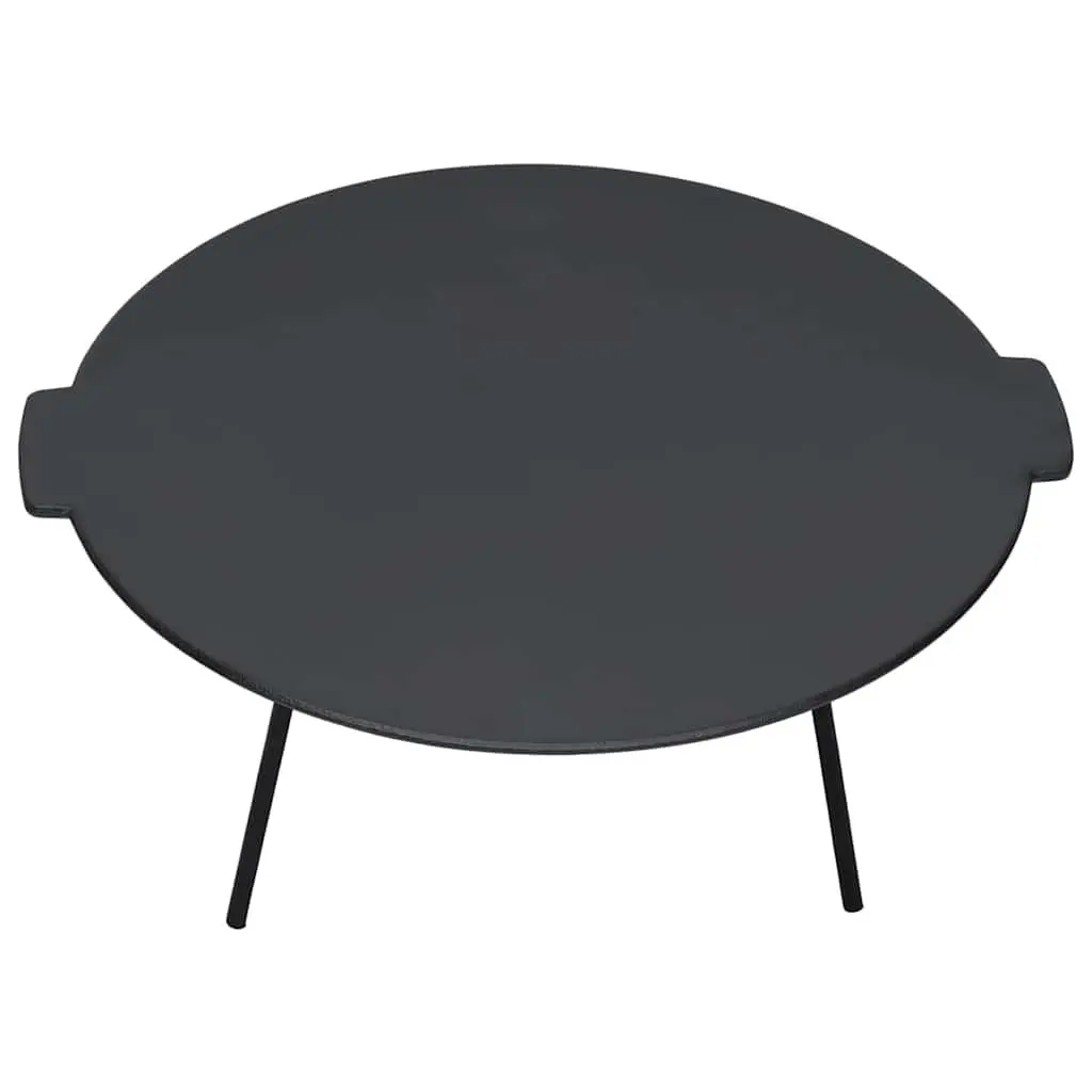 Cast Iron Grill Plate 44cm Durable Outdoor Cooking Pan for Picnic BBQ Frying