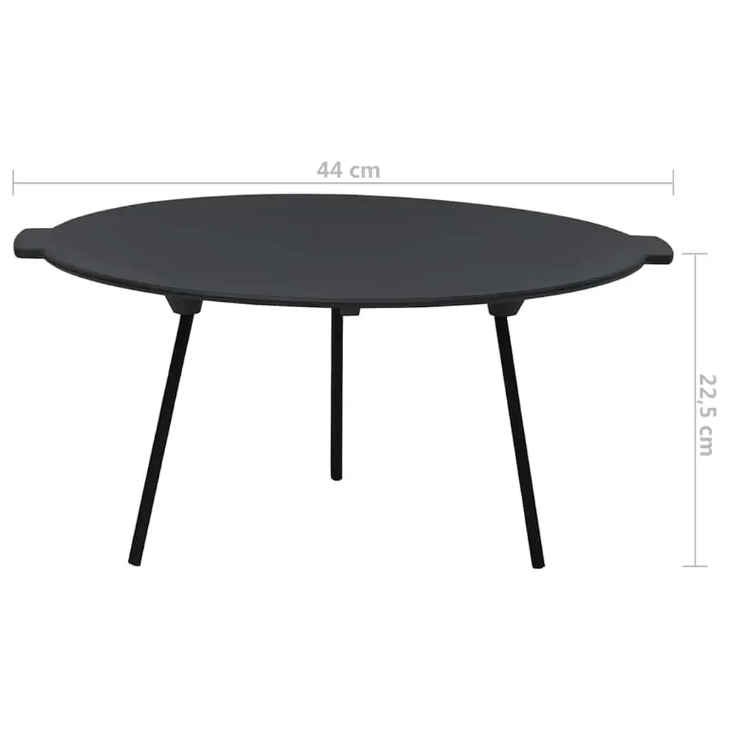 Cast Iron Grill Plate 44cm Durable Outdoor Cooking Pan for Picnic BBQ Frying