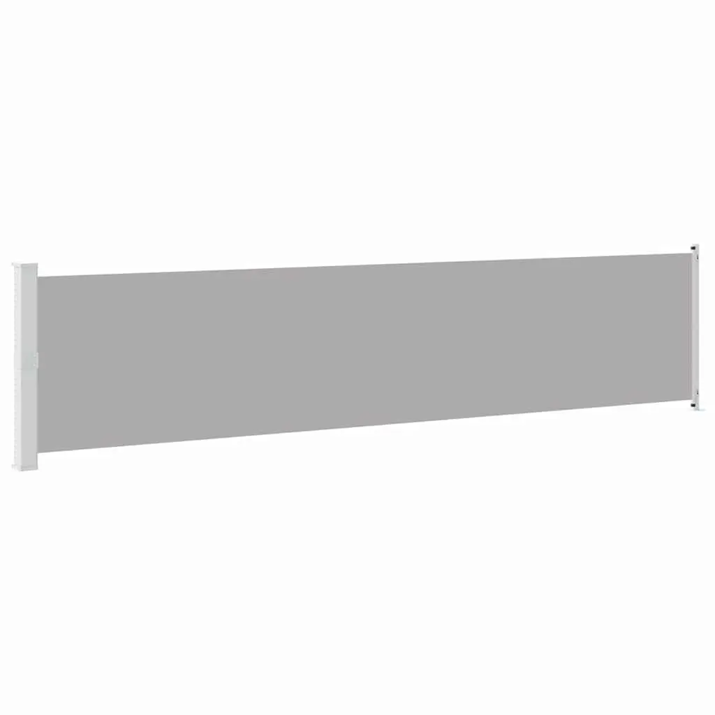 Retractable Side Awning Grey 140x600cm Outdoor Sunshade Privacy Screen