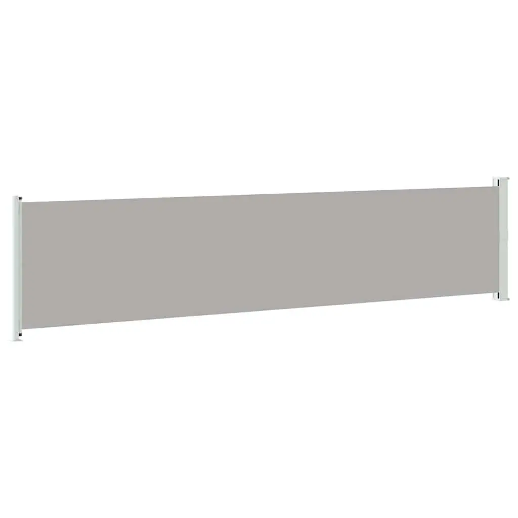 Retractable Side Awning Grey 140x600cm Outdoor Sunshade Privacy Screen