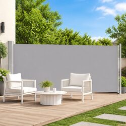 Your Perfect Outdoor Companion: Grey Retractable Side Awning 600x160cm