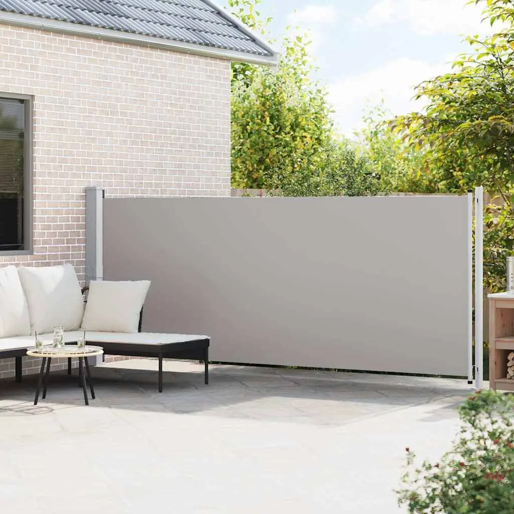 Patio Retractable Side Awning 600x160cm Outdoor Garden Sunshade Screen Grey