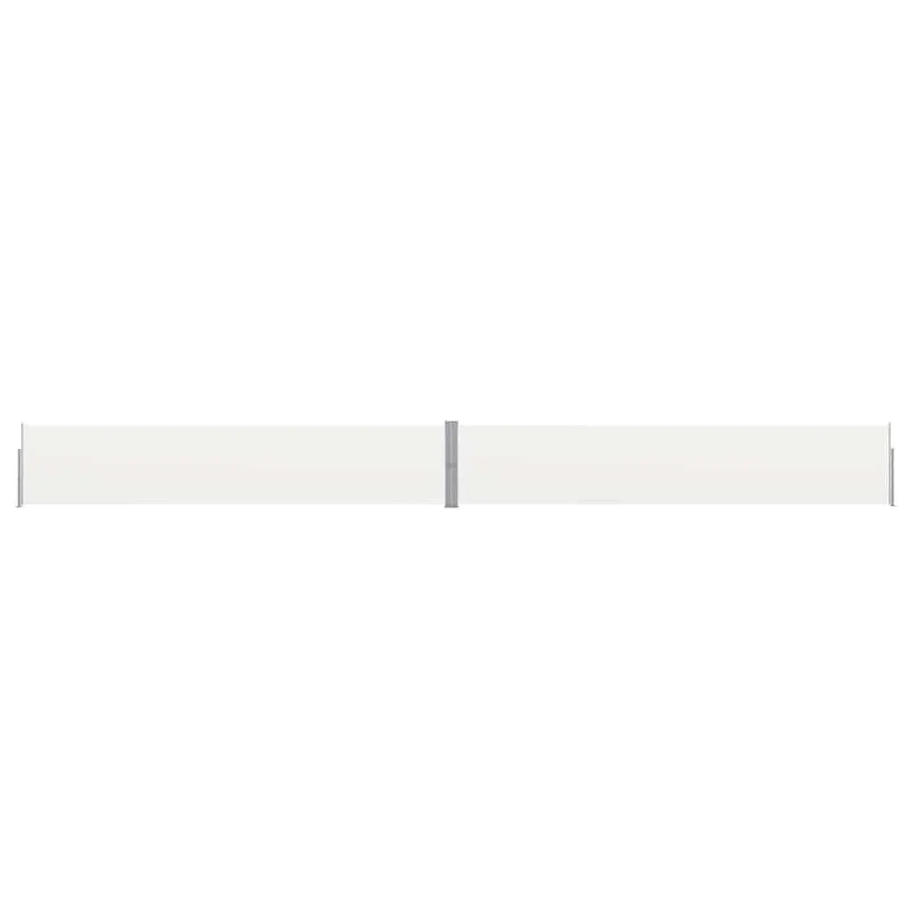 Retractable Side Awning Cream Outdoor Sunshade Screen 140x1200cm Garden Privacy Shelter