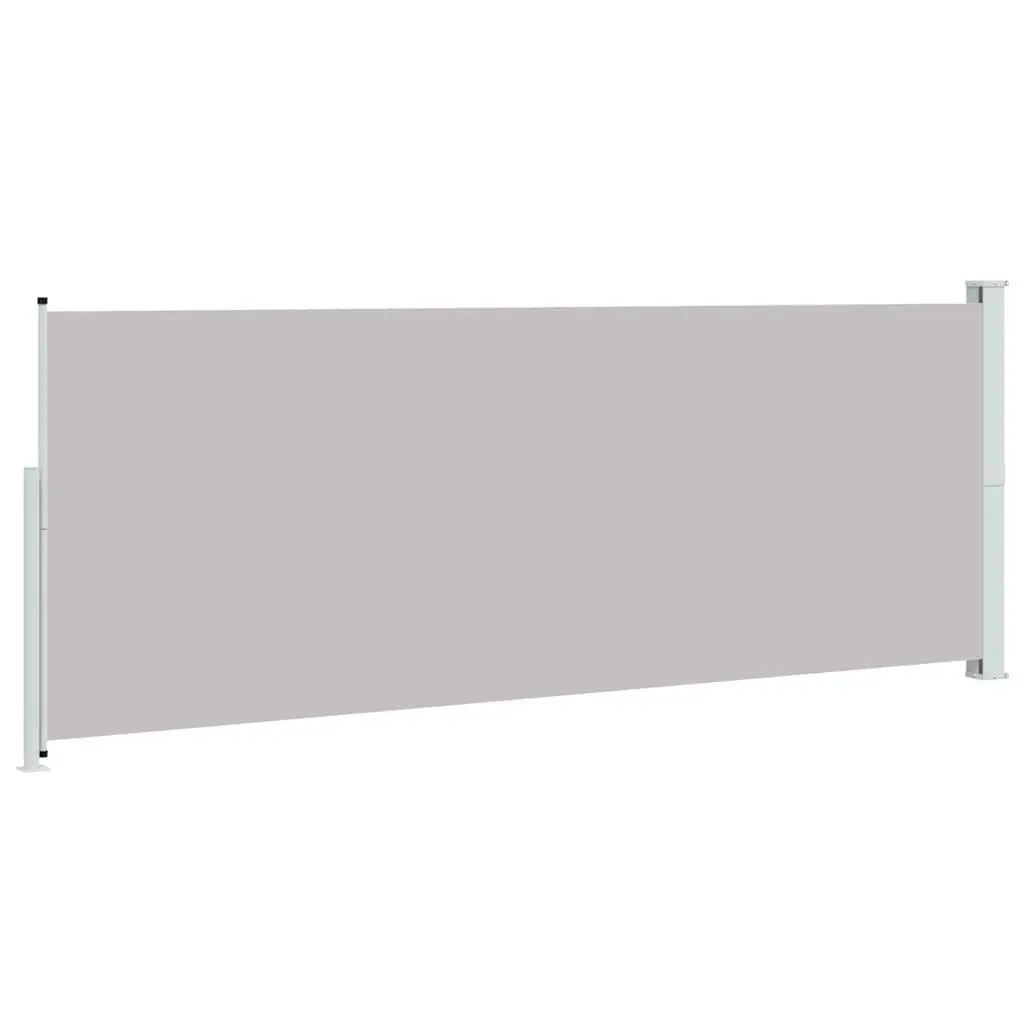 Retractable Side Awning Grey 180x500cm Privacy Screen Sunshade