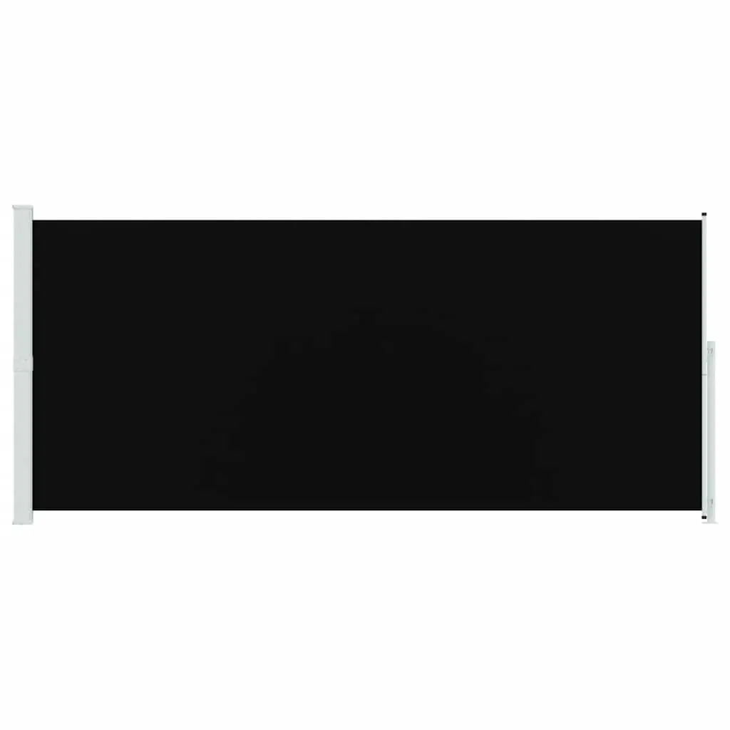 Retractable Side Awning Black 220x500cm Outdoor Privacy Screen Sunshade