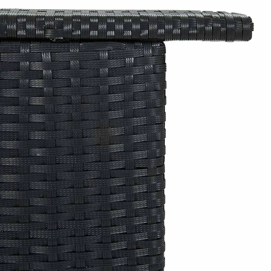 Outdoor Bar Table Black Counter Height 2-Tier Design Garden Patio Furniture