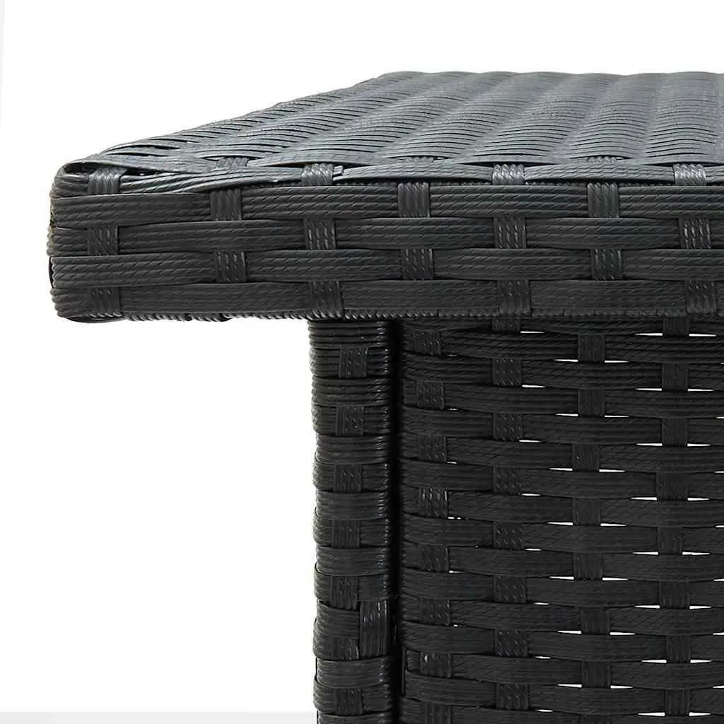 Black Corner Bar Table with Storage