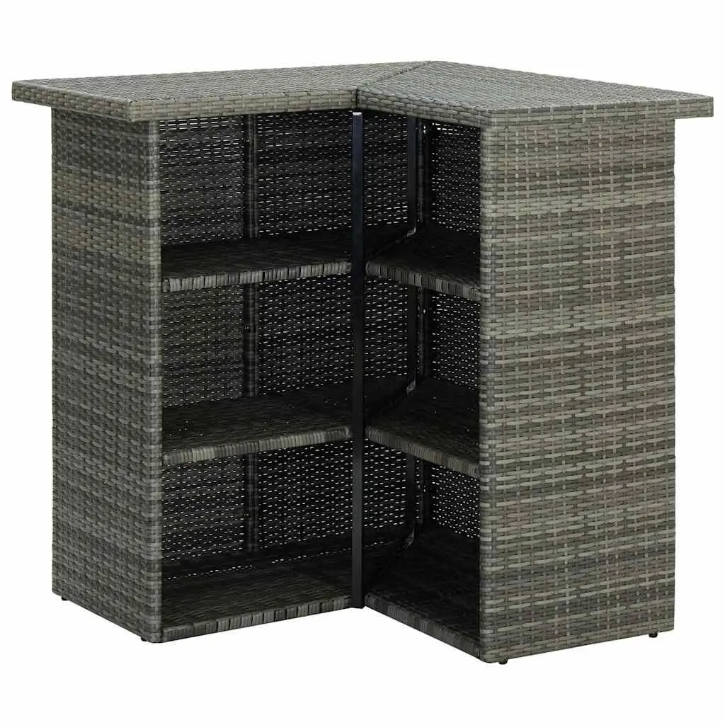 Grey Corner Bar Table
