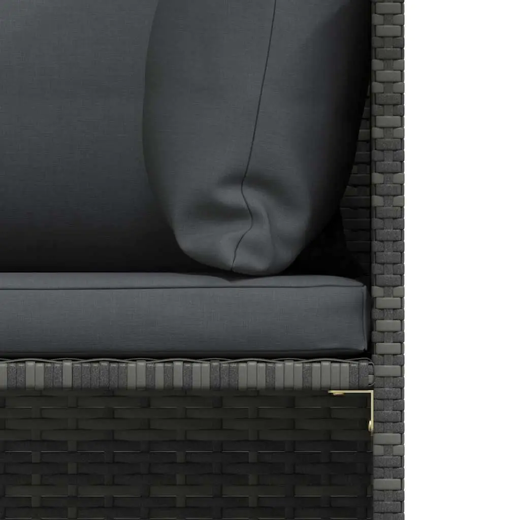 Outdoor Sectional Corner Sofa Weather-Resistant Grey PE Rattan