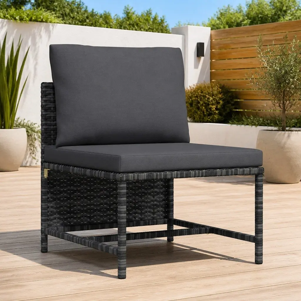Outdoor Middle Sofa with Removable Cushions