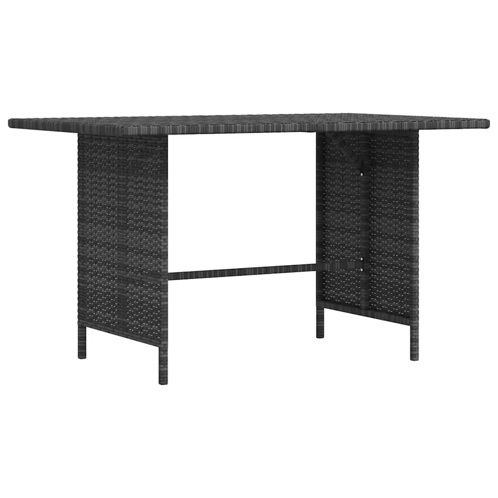 Garden Dining Table Grey Water-Resistant PE Rattan 110 x 70 x 65 cm