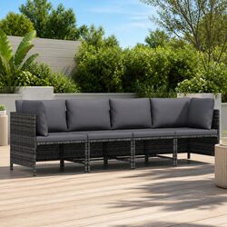 Your Perfect 4-Seater Garden Sofa - Grey Rattan Design