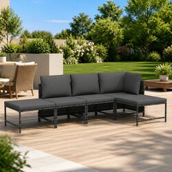 Your Perfect 5-Piece Garden Sofa Set in Grey Rattan
