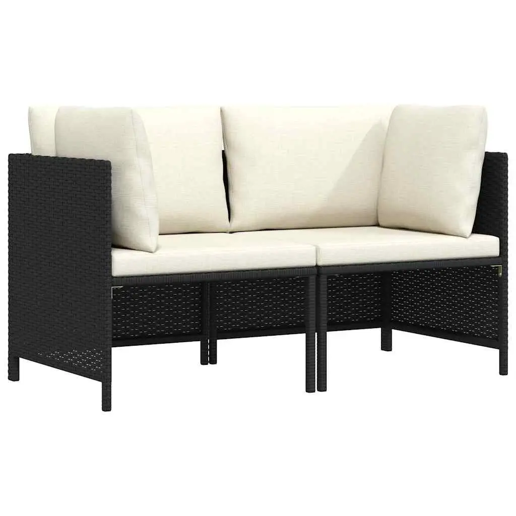 2-Seater Garden Sofa Outdoor Patio Lounge Water-Resistant PE Rattan with Cushions