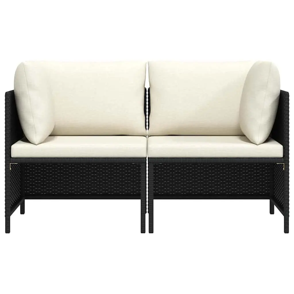 2-Seater Garden Sofa Outdoor Patio Lounge Water-Resistant PE Rattan with Cushions