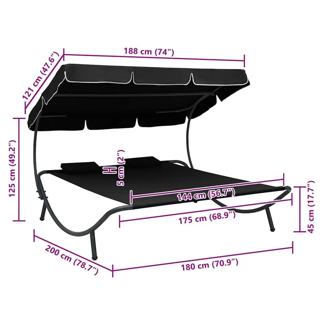 Outdoor Lounge Bed for Two