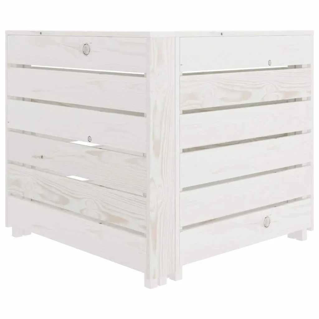 Garden Pallet Corner Sofa White Wood Outdoor Patio Rustic Seating Furniture