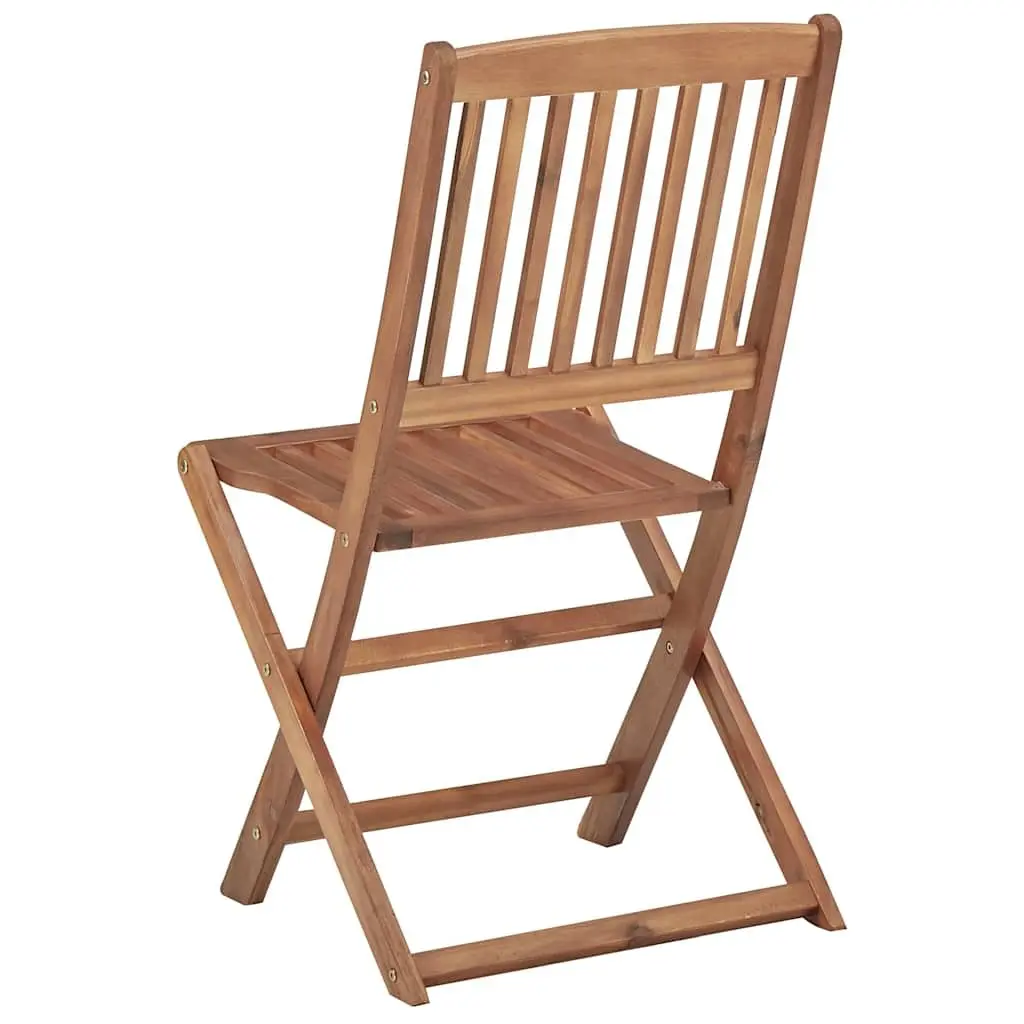 Folding Outdoor Chairs 2 pcs Garden Patio Dining Seating Set Brown