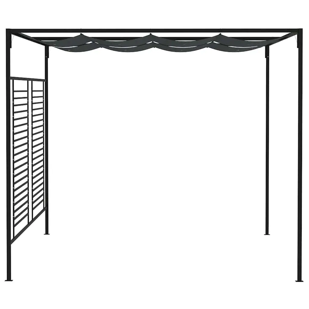 Gazebo Retractable Roof 4x3m Iron Outdoor Canopy Shelter Anthracite