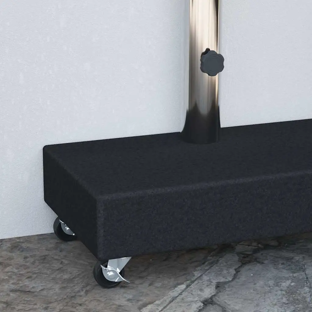 Umbrella Base Granite Heavy Duty Black Outdoor Garden Parasol Stand Holder 45 x 25 x 8 cm