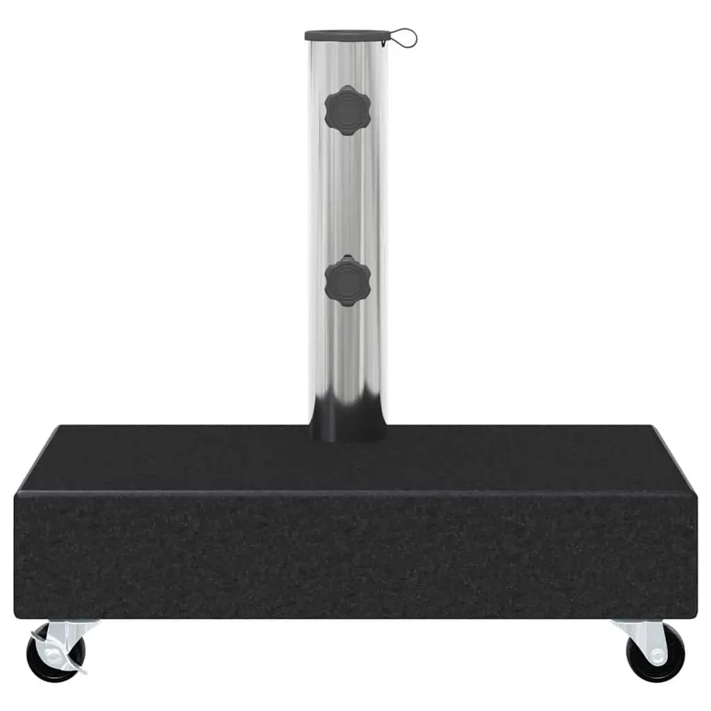 Umbrella Base Granite Heavy Duty Black Outdoor Garden Parasol Stand Holder 45 x 25 x 8 cm