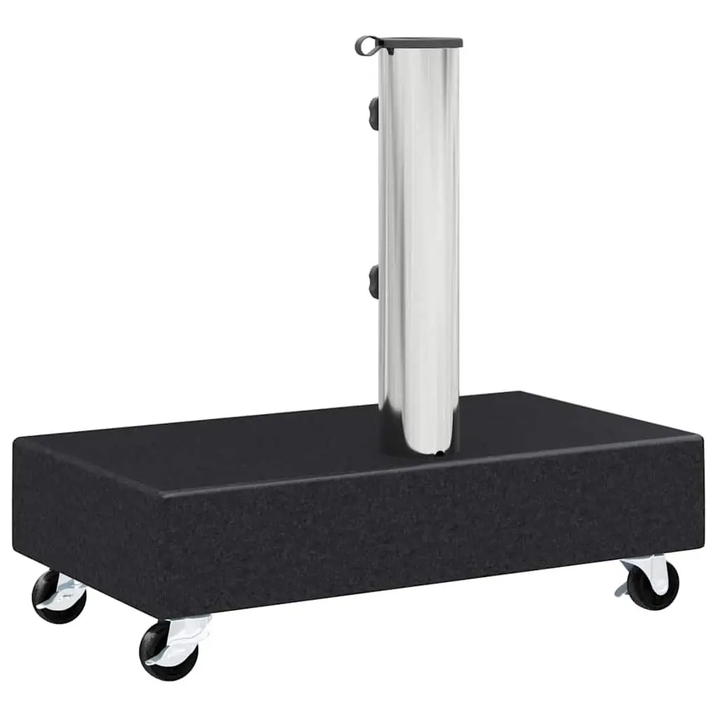 Umbrella Base Granite Heavy Duty Black Outdoor Garden Parasol Stand Holder 45 x 25 x 8 cm