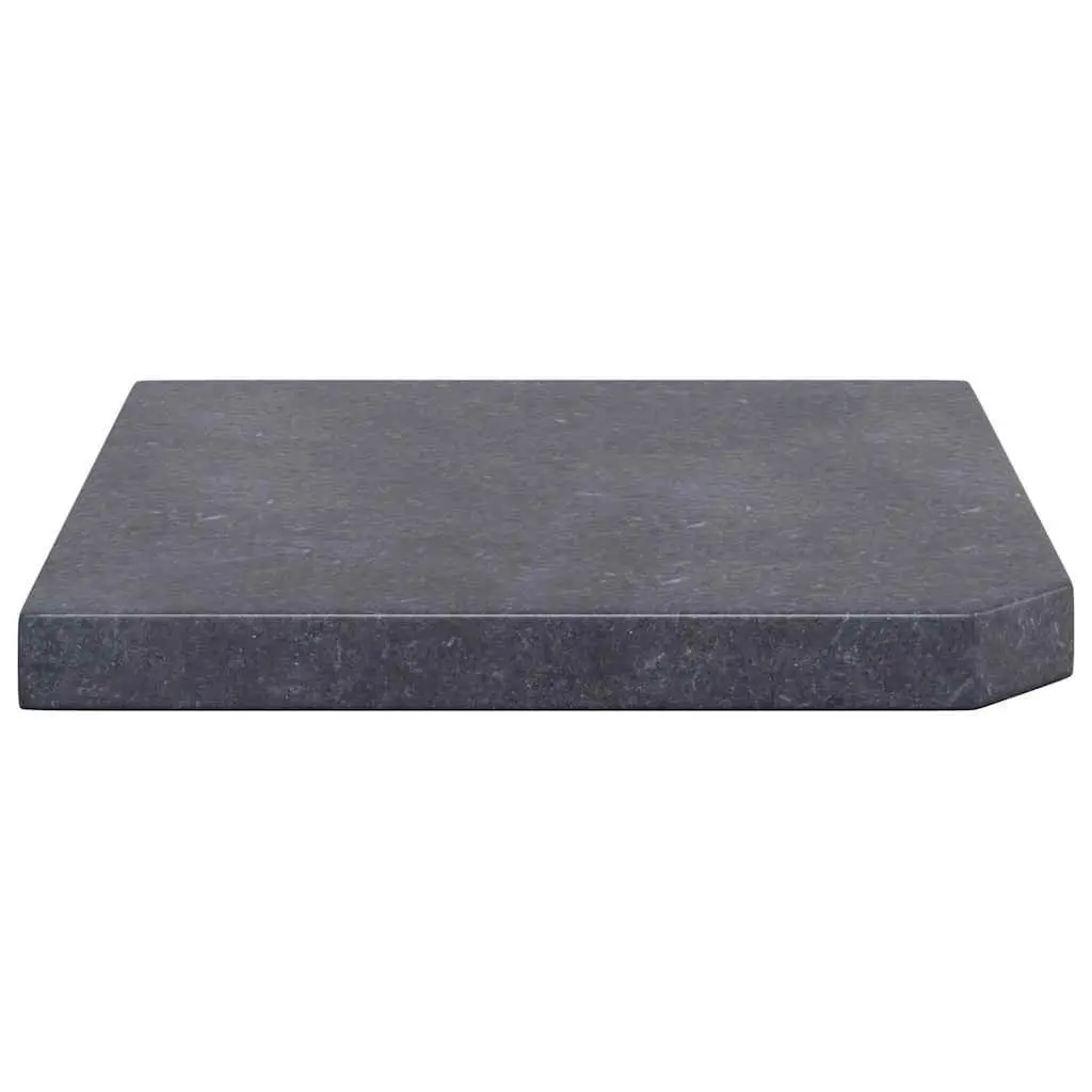 Square Black Granite Umbrella Base Stand Heavy Duty 25kg Weight Plate for Garden Parasol Stability