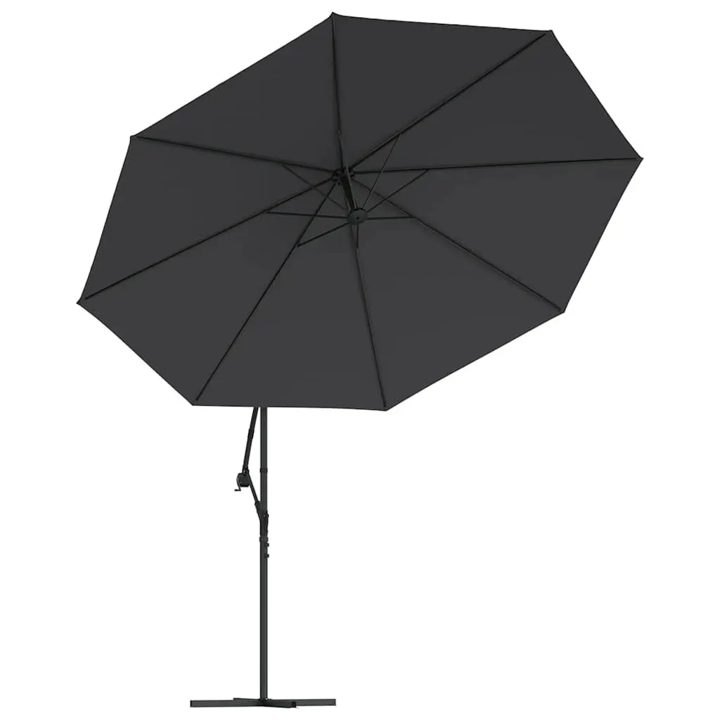 Cantilever Garden Parasol with Solar LED Lights 350cm Outdoor Hanging Umbrella