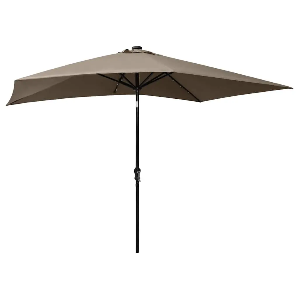 Garden Parasol with Solar LED Lights