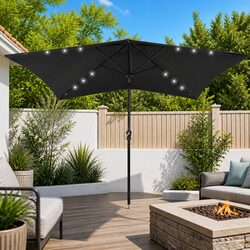 Your Essential Garden Parasol with Solar Lights
