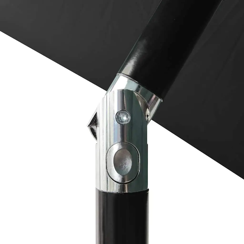 Garden Parasol with Solar LED Lights Crank Tilt 2x3m