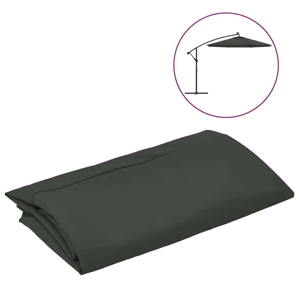 Replacement Cantilever Umbrella Fabric UV Protective Polyester Anthracite 350cm
