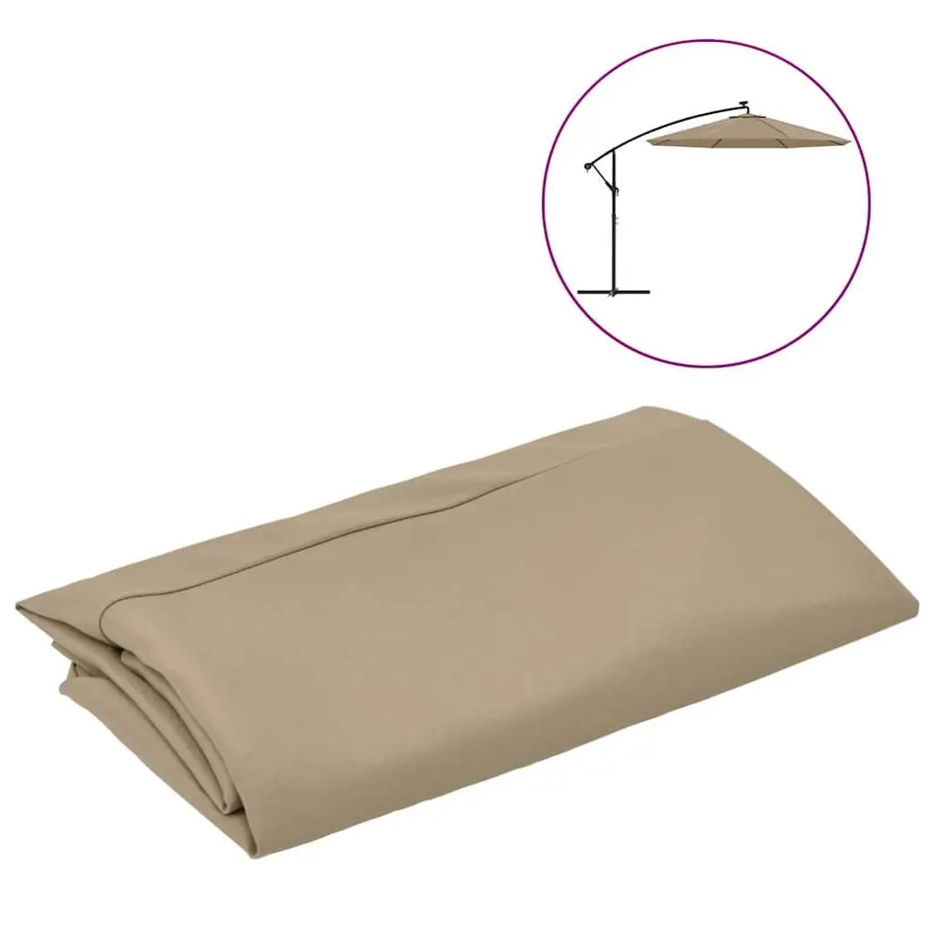 Replacement Fabric Cantilever Umbrella UV Protective Polyester 350 cm Taupe