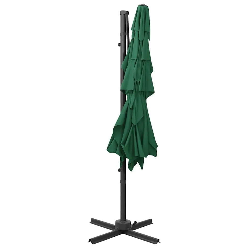 4-Tier Garden Parasol UV Protective Polyester Green 250x250cm
