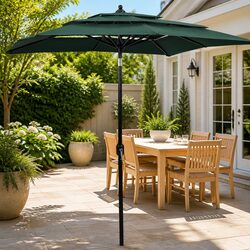 Functional 3-Tier Patio Umbrella with Crank and Tilt Features