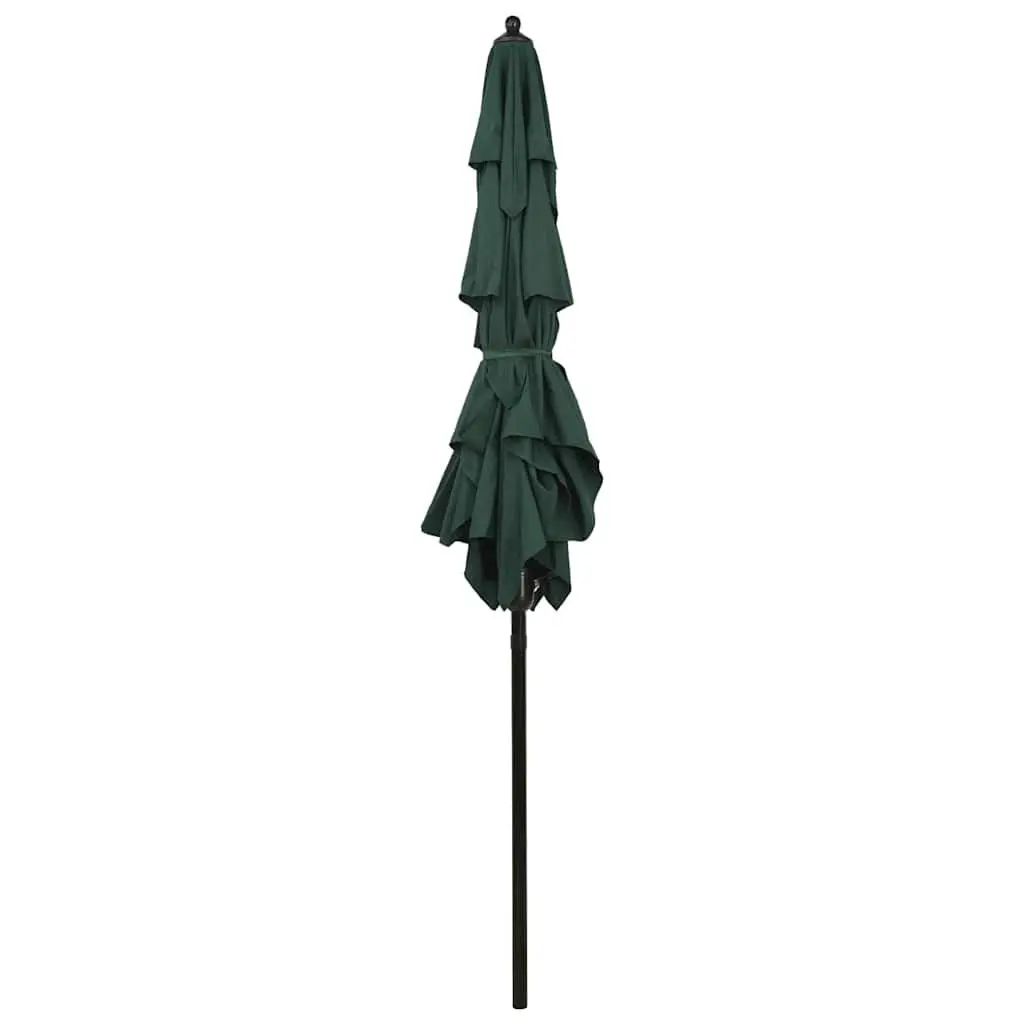 Garden Parasol 3-Tier UV Protective Green 2x2m Crank Tilt